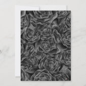 Monochrome Verjaardag Uitnodigen - Zwart-wit Kaart (Achterkant)