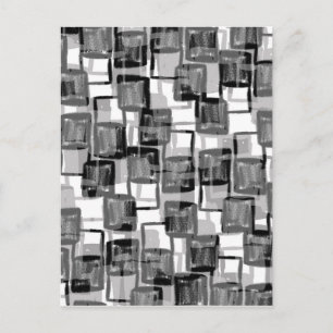 Monochrome vierkantjes briefkaart