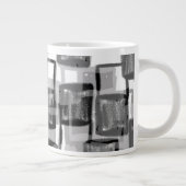 Monochrome vierkantjes grote koffiekop (Rechts)