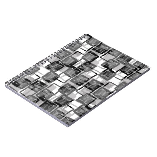 Monochrome vierkantjes notitieboek (Linkerzijde)