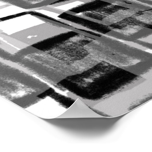 Monochrome vierkantjes poster (Hoek)