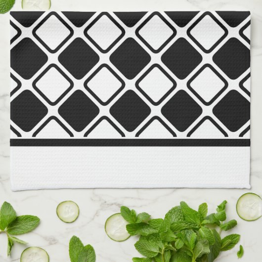 Monochrome vierkantjes theedoek (Gevouwen)