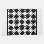 Monochrome vierkantjes theedoek (Horizontaal)