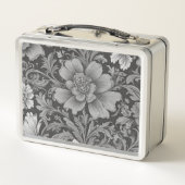 Monochrome vintage bloempatroon (Achterkant)