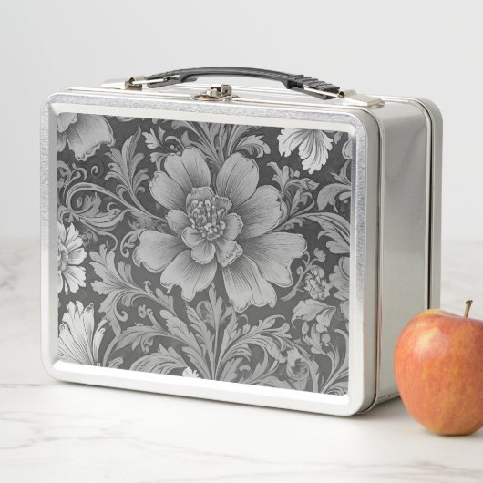Monochrome vintage bloempatroon (In situ)