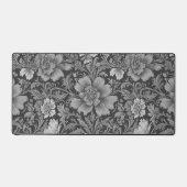 Monochrome vintage bloempatroon  bureaumat (Voorkant)