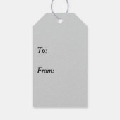 Monochrome vintage bloempatroon  cadeaulabel (Achterkant)
