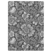 Monochrome vintage bloempatroon klembord (Achterkant)