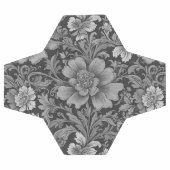 Monochrome vintage bloempatroon voetbal (Enkel)