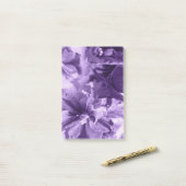 Monochrome Viooltjes Post-it® Notes (Op bureau)