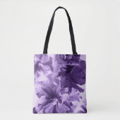 Monochrome Viooltjes Tote Bag (Voorkant)