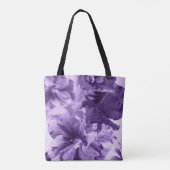 Monochrome Viooltjes Tote Bag (Achterkant)