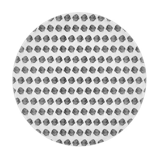 Monochrome Vis Snijplank (Voorkant)