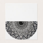 monochrome visitekaartje met mandala-kunst (Buitenkant ongevouwen)