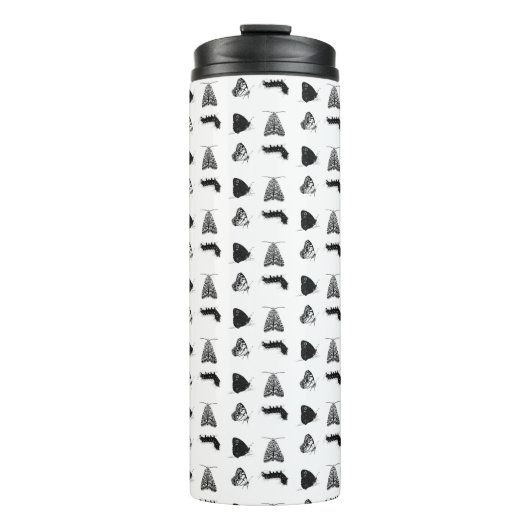 Monochrome vlinder thermosbeker (Voorkant)