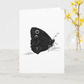 Monochrome Vlinderkaart Kaart (Gele Bloem)
