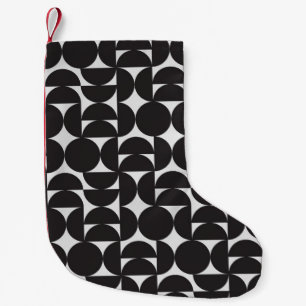 monochrome vormgeving van de kunstvorm in het midd kleine kerstsok