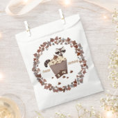 Monochrome Wasbeer Chocoladechips Verjaardag Bedankzakje (Geknipt)