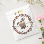 Monochrome Wasbeer Chocoladechips Verjaardag Bedankzakje (Gezegeld)