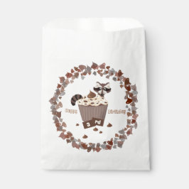 Monochrome Wasbeer Chocoladechips Verjaardag Bedankzakje