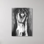 Monochrome Waterverf door Sara Motolanez Canvas Afdruk (Voorkant)