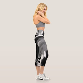 Monochrome wervelcapri-Leggings