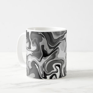 Monochrome wervelkolomontwerp koffiemok