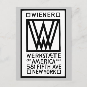 Monochrome Wiener Werkstaette van Amerika Briefkaart