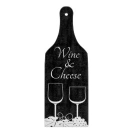 Monochrome wijn en kaas peddel snijplank