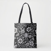 Monochrome Wild Rose Tote Bag (Voorkant)