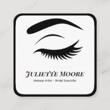 Monochrome Wimper Logo Make-up Visitekaartje