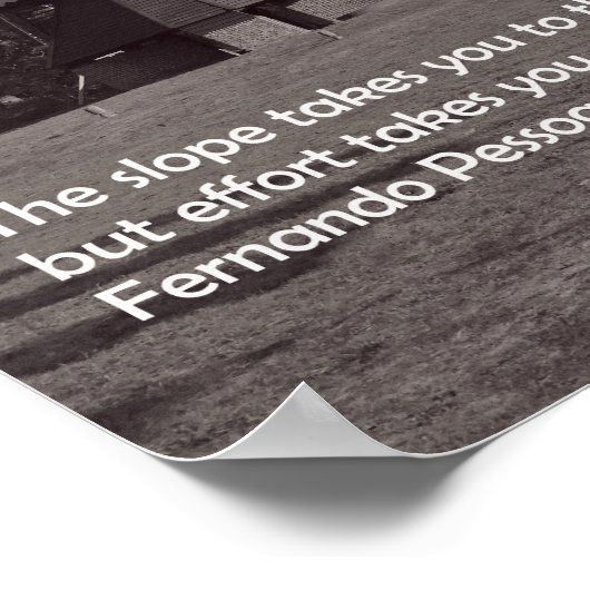 Monochrome windmolen en inspirerend prijsopgave poster (Hoek)