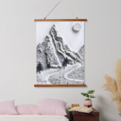 monochrome winter hangend wandkleed (Slaapkamer)