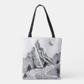 monochrome winter tote bag (Achterkant)