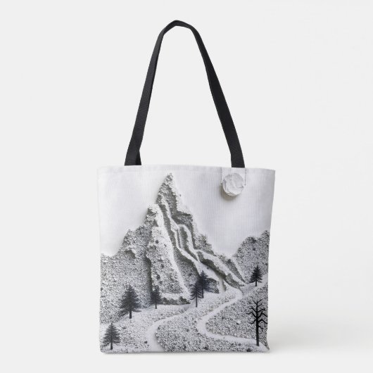 monochrome winter tote bag (Achterkant)