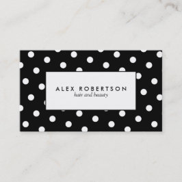 Monochrome witte en zwarte puntvlek visitekaartje