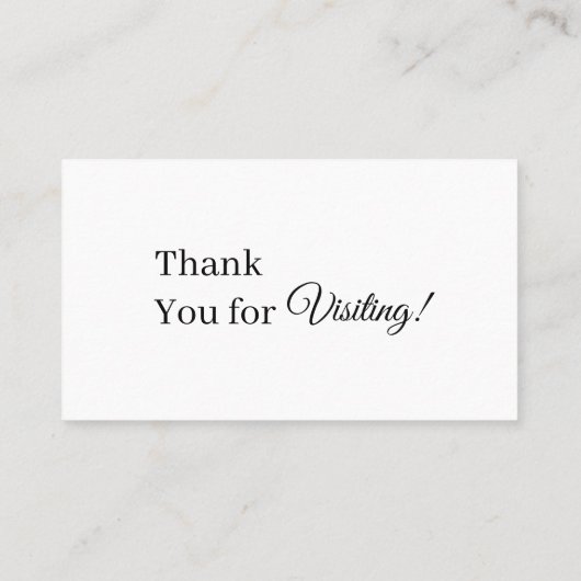 Monochrome zakelijke korting Kaart | Aangepaste be (Achterkant)