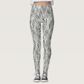 Monochrome zebra streep leggings (Voorkant)