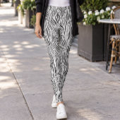 Monochrome zebra streep leggings