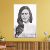 Monochrome Ziel Canvas Afdruk (Insitu (Woonkamer))