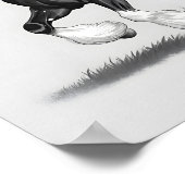 Monochrome zigeuner Vanner Paard Poster (Hoek)