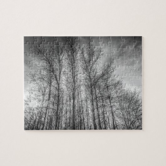 Monochrome zonnebomen legpuzzel (Horizontaal)
