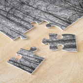 Monochrome zonnebomen legpuzzel (Zijkant)