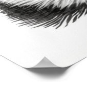 Monochrome zwart-witkat-portret poster (Hoek)