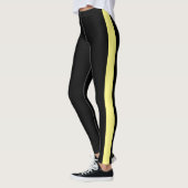 Monochrome zwart zwart zwart, verticaal bereik leggings (Links)