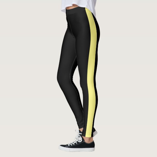 Monochrome zwart zwart zwart, verticaal bereik leggings (Links)