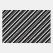 Monochrome zwarte en witte elegante patronen inpakpapier vel (Voorkant 3)