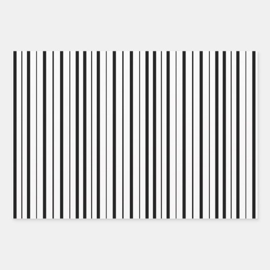 Monochrome zwarte en witte elegante patronen inpakpapier vel (Voorkant 2)