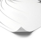 Monochrome zwarte en witte foto van het Pet Cat Poster (Hoek)