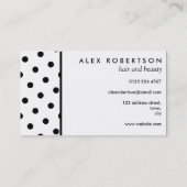 Monochrome zwarte en witte haarvlekken visitekaartje (Achterkant)